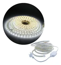 Comprar Cinta de manguera LED plana de 10 metros, 6500 K, 220 V, conector de luz blanca fría, voltaje de funcionamiento 220 V 220 V