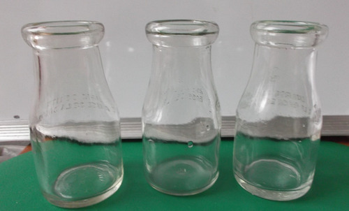 Juego De 3 Envases Antiguos De Leche