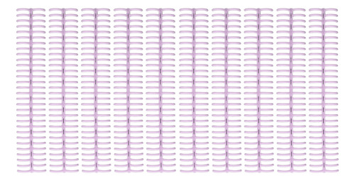 Peines De Plástico Violetas Con 30 Anillos, 10 Unidades, Par