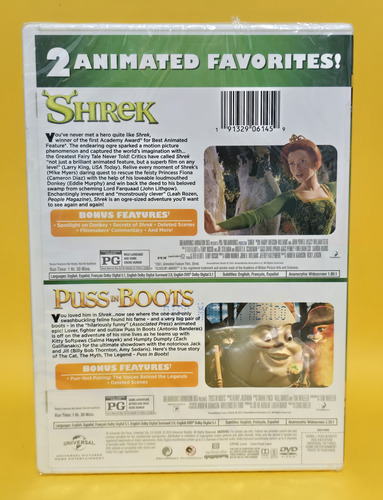 Dúo Dvd / Shrek / Puss In Boots / Gato Con Botas / Importado