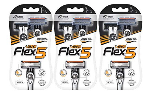 Maquinilla De Afeitar Desechable Bic Flex 5 Para Hombre, 5 H