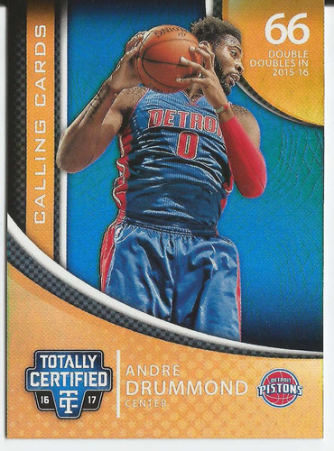2016-17 Totally Certified Calling Andre Drummond Mirror /25