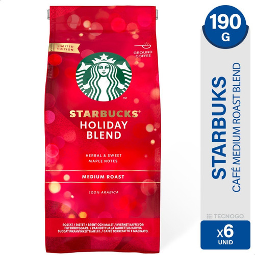 Cafe Molido Starbucks Medium Roasted House Blend - Pack X6