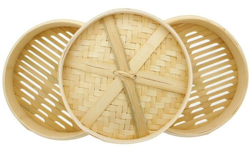 Vaporera De Bambu 25cms Cocina Sano Sin Grasa China Japones