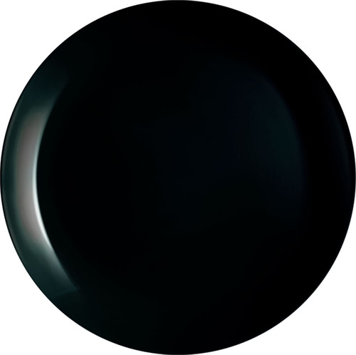 Plato Llano 25cm Negro Diwali P0789 Luminarc Juego X 12