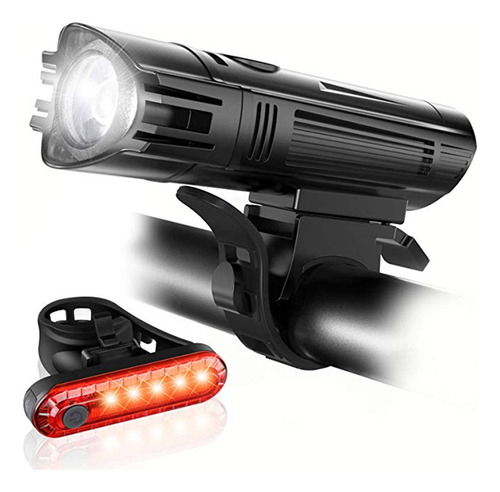 Lámpara Bicicleta Recargable Usb Hj-057 Súper Brillante Luz