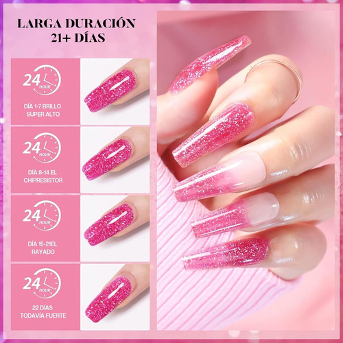 Kit Completo Para Uñas Polygel 22 Colores Con Lampara Led Multicolor