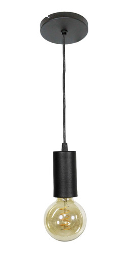 Lámpara Colgante De Metal Capuchón Cilíndrico E27 - Apto Led