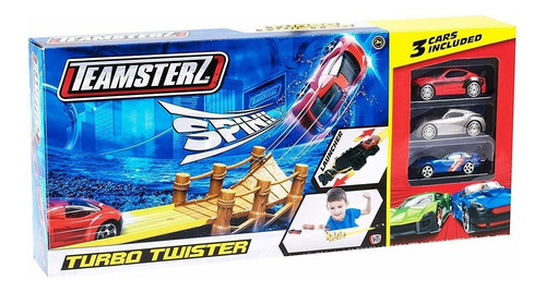 Pista Infantil Teamsterz Turbo Twister + 3 Autos P/ Niños
