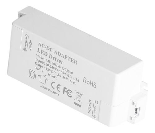Fuente De Alimentación Con Controlador Led, Entrada 36w, Ent