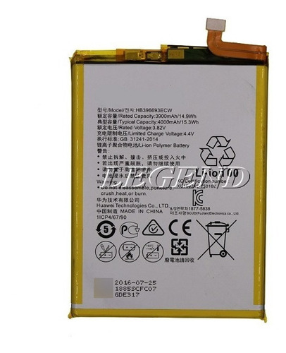 Bateria Para Huawei Mate 8 Hb396693ecw