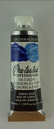 Tubo De Óleo Grumbacher 37ml P049g Azul De Cobalto.