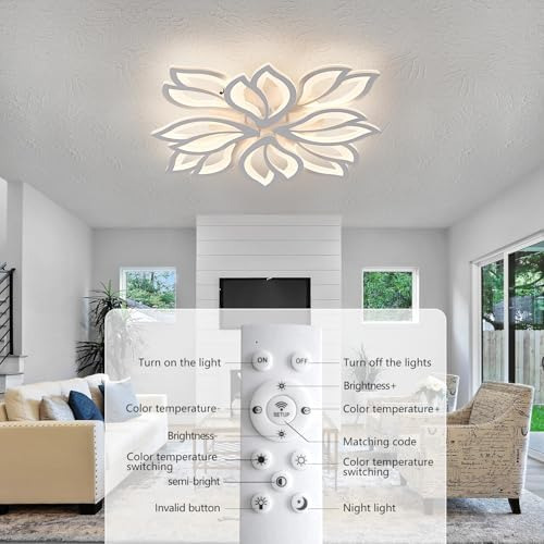 Lámpara De Techo Led Moderna Regulable, Lámpara De Techo De