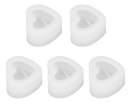 Molde De Silicona Love Heart, 5 Unidades, 3d, Resistente A A