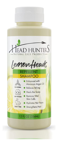 Head Hunters Lemon Heads Champu Repelente De Piojos Natural 