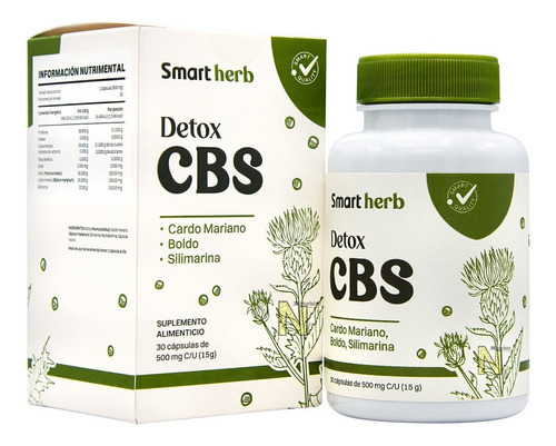Detox Cbs (30 Cap De 500 Mg C/u) Smart Herb Anahuac