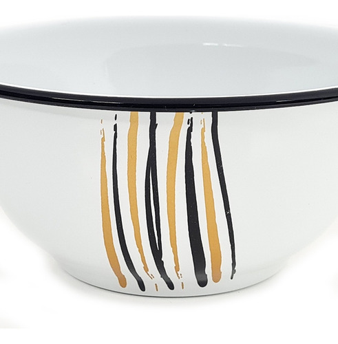 Bowl Ensaladera Enlozado Calidad Premium 20 Cm Color Blanco