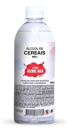 Alcoool De Cereais Puro 500 Ml