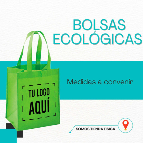 Bolsas Ecológicas Publicitarias Material Pop Logo Tienda Fis