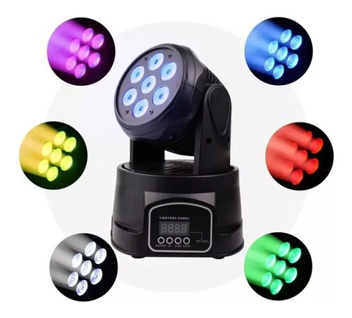 Cabezal Movil Led Wash Rgbw Dmx 7 Leds E Lighting