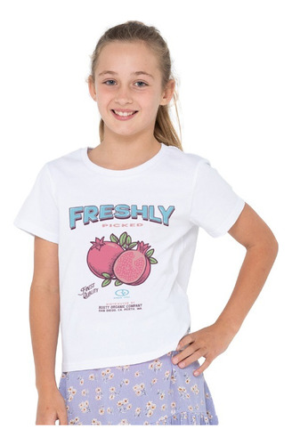 Remera Rusty Fruitful Regular Tee Girls Niña