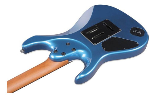 Guitarra elétrica Ibanez AZ42P1-PBE com estojo azul, aço, material de escala, jacarandá, orientação para a mão direita