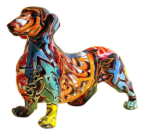 Meio Criativo De Escultura Colorida De Dachshund