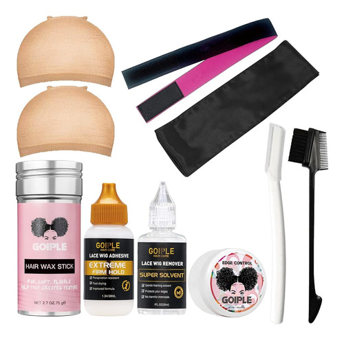 Goiple Wig Accessory Essentials Kit Lace Front Wig Glue & Re