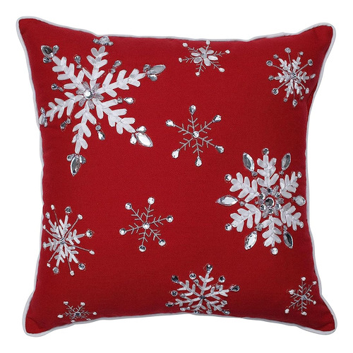 Almohada Perfecta Joya De Navidad Copo De Nieve Decorativo A