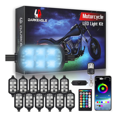 Luz Led Rgb Moto Freno Giro Impermeable 12v 12 Cápsulas