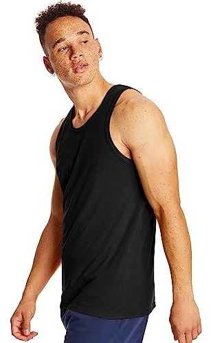 Hanes X-temp Tank Top 2 Pack De Poleras Para Hombre, Negro,