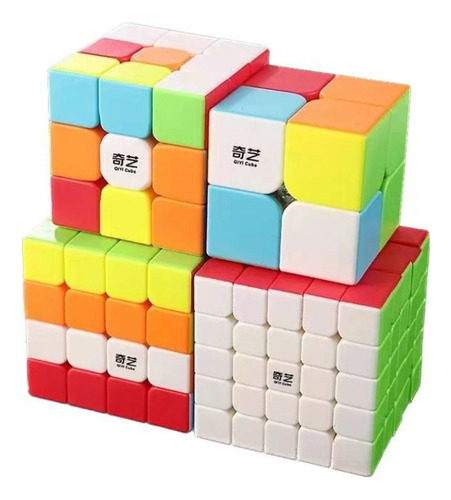 Paquete De 4 Cubo Mágico Moyu Mf 2x2 3x3 4x5