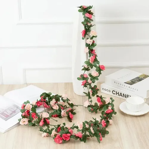 Cadena De Rosas De 2 Metros De Follaje Artificial