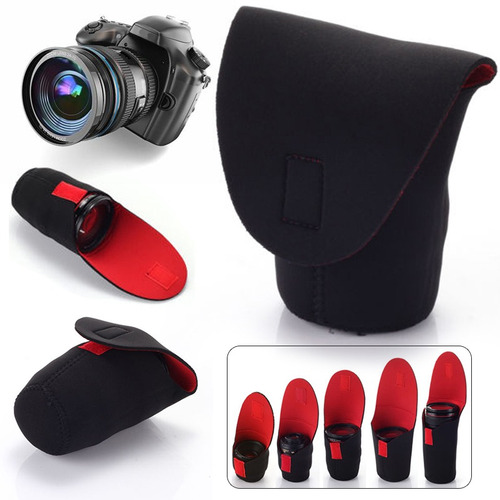 Estuche Bolso Protector Lentes Fotográficos Dslr Tamano L