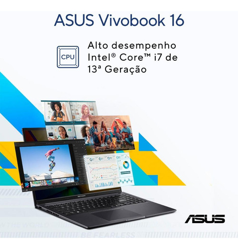 Notebook Asus Vivobook 16 Intel Core I7 1355u 8gb 512ssd Ips