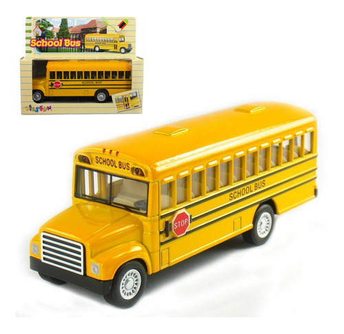 Bus Autobus Escolar Metal 1/36 Kinsmart 13cm A Friccion 