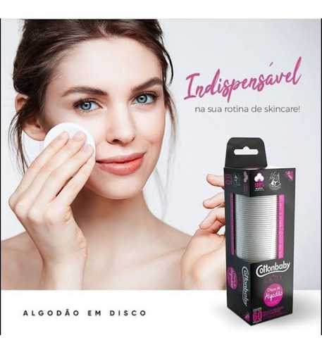 Kit 3 Algodão Em Disco Macio Suave 180un 100% Algodão