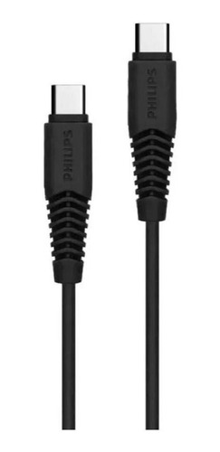 Cabo Tipo Usb-c Para Usb-c 1,2 Metros Cor Preto - Philips