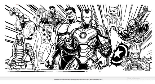 Vingadores Avengers Copo Térmico Com Gravação De Art Em 360° Preto Vingadores