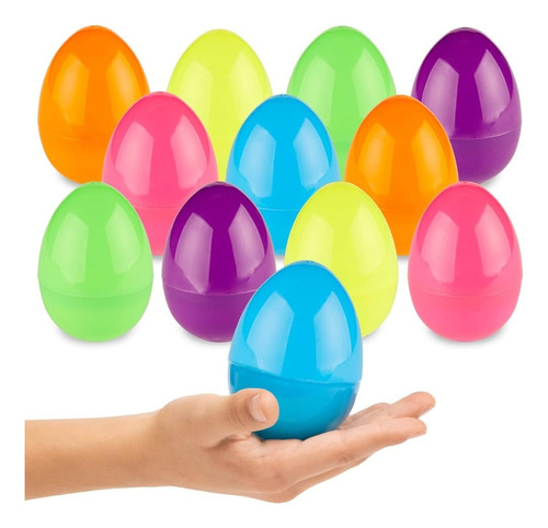 Huevos De Pascua De Plástico De 6 Colores, 3,5 Pulgada...