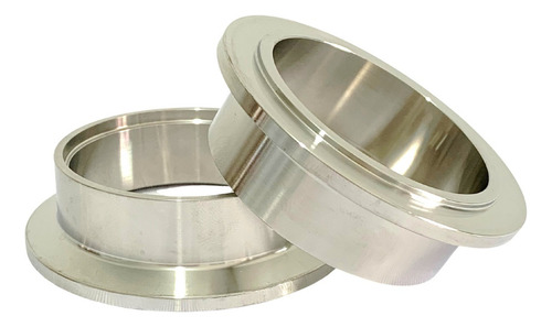 Kit Abraçadeira V-band 2 Polegadas V-clamp Adaptar Escape Cor Prateado