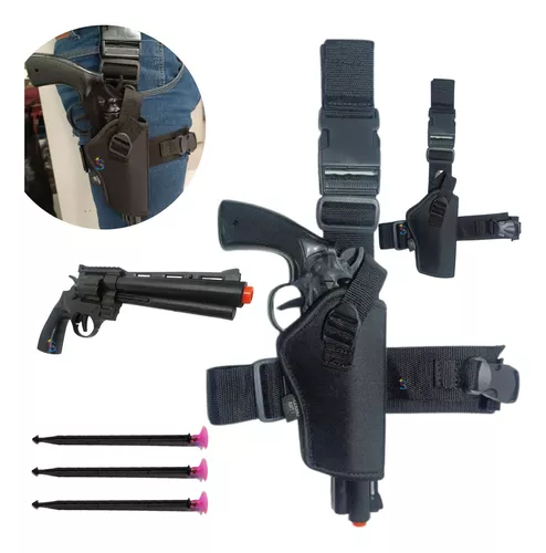 Kit Coldre + 2 Pistola Lançador De Dardos Arminha Brinquedo