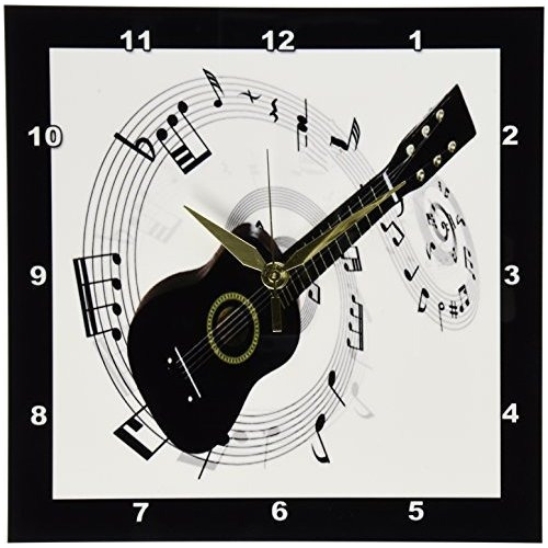 Dpp509121 Reloj De Pared Guitarra Notas Musicales  10 X...