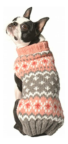 Chilly Dog Rose Fair Isle Sweater, Large