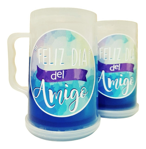 Combo Amigos X2 Unidades Vasos Chopp Gel Refrigerante Regalo