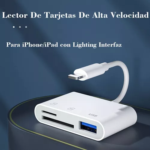 Adaptador Para iPad iPhone Tarjeta Sd/tf Lector De Tarjetas