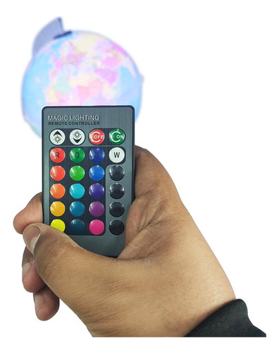 Kit Globo 21 Cm Rgb Com Mapa Brasil Mundi America Do Sul