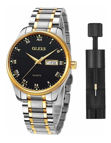 Reloj De Pulsera Para Hombre Estilo Semanal Y Calendario Cor