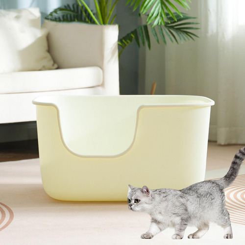 Caja De Arena Para Gatos Con Tapa Abierta, Orinal Para