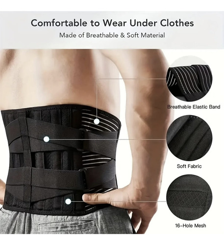 Faja Soporte Lumbar Ajustable | Alivio Dolor De Espalda Baja